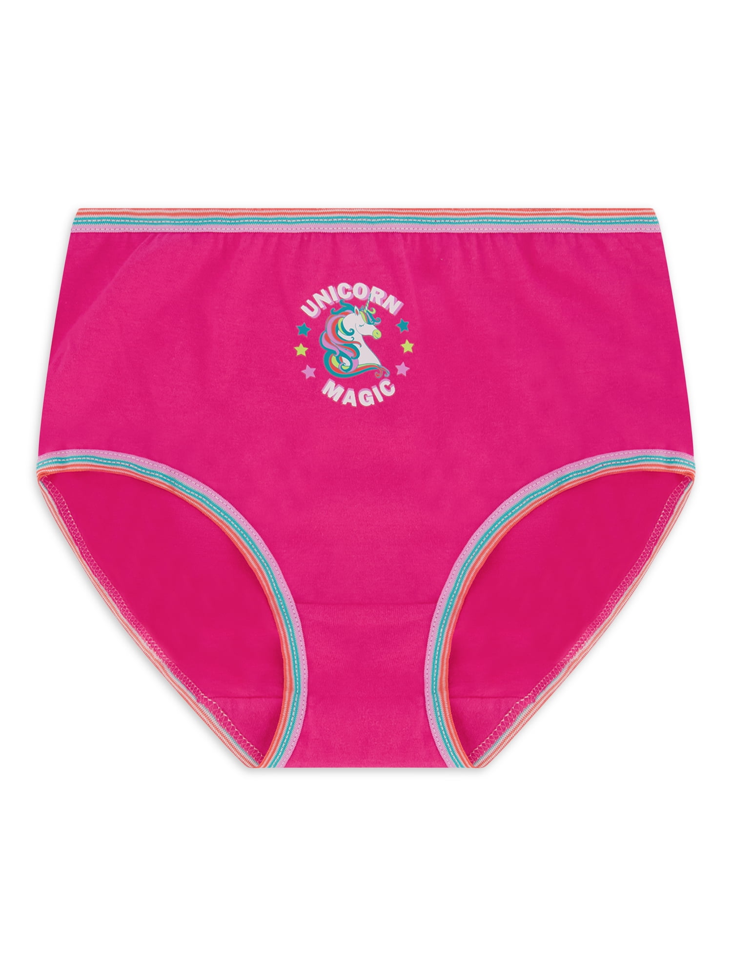 Wonder Nation Girls Size 12 Brief Underwear 5 Pack multicolor, pink NWT