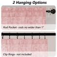 thumbnail image 6 of MKHILL 42x14 Blush Jacquard Clip Leaf Sheer Valance, 14 Inch Short Cafe Curtain for Small Kitchen Window, Rod Pocket Topper, 2 Panels, Each 42"Wx14"L, 6 of 9