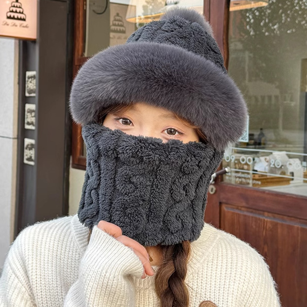 Women Electric Heated Warm Hat Neck Warmer Usb Winter Balaclava Sport Supplies (Light Grey)
