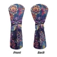thumbnail image 5 of Uorisanigo Golf Head Covers for Drivers, Fairway Woods and Hybrids, 3 Pack Ethnic Floral Dragonfly Golf Club Head Covers, Soft Polyester Lined for Extra Club Protection, Outdoor Accessories, 5 of 7