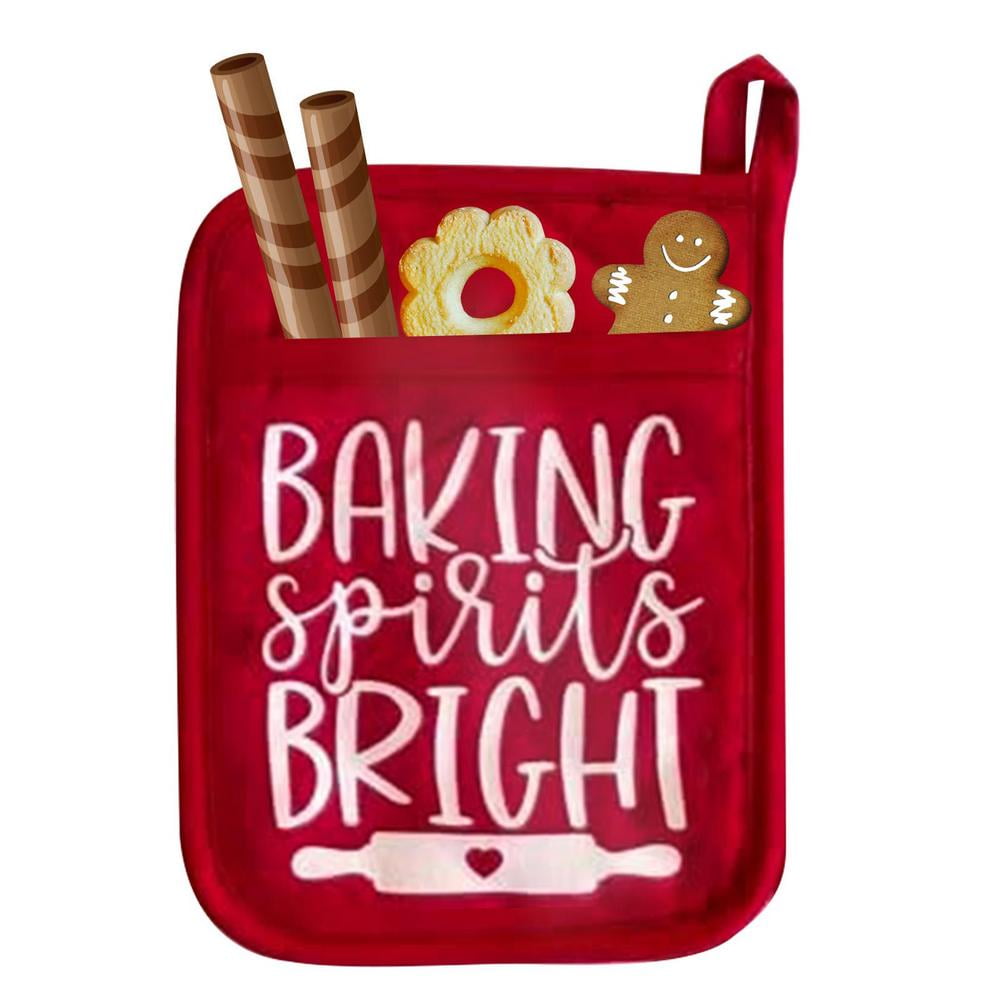 wan2tlk christmas pot holders with pockets kitchen hot pad oven