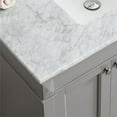 thumbnail image 6 of Vinnova Catania 36" Single Vanity in Gray with Carrara White Marble Countertop without Mirror, 6 of 7