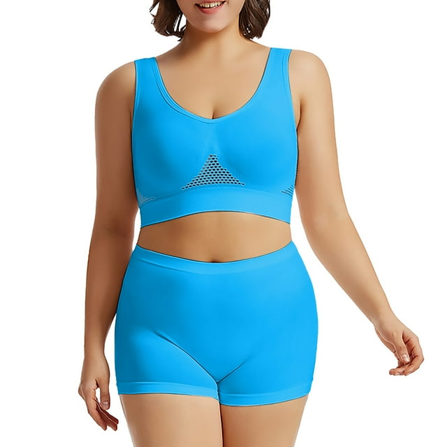 Sports Bra Women's Fitness Running Yoga Vest Without Rims Large Size Breathable Sports Bra Set