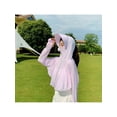 thumbnail image 4 of New Womens UPF 50+ Sunscreen Lightweight Women Sun Protection Clothing Running SPF Shirts Summer Breathable T Shirts Hooded Crop Lightweight Quick Dry Hoodie Shirts Workout Jacket Outdoor Pink, 4 of 6