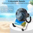 thumbnail image 4 of Portable Fan, Stroller Fan Flexible Tripod Clip on Fan, 1800mAh Type-C Rechargeable Ultra Quiet Desk Fan for Car Seat Cradle BikeBlack, 4 of 5