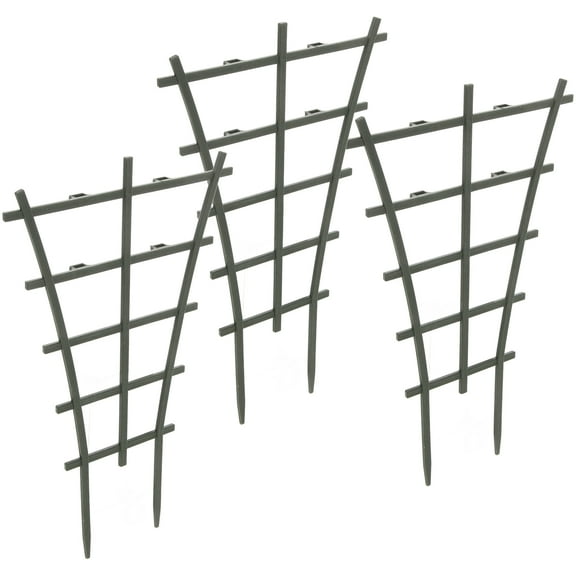WASHWEPE Climbing Aid T-Shaped Trellis Green Plastic 3Pcs 9.4In