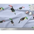 thumbnail image 2 of Soimoi Blue polyester Crepe Fabric Toucan Bird Print Fabric by Yard 52 Inch Wide, 2 of 3