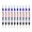 Black and blue, variant on 10Pcs Double Ended Long Nose Marker Double Color Long Tip Marker Pen for Marking on Metal Glass Ceramic