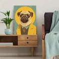 thumbnail image 5 of Smart Pug Portrait Canvas Print, Suitable for Living Room, Bedroom, Office, Coffee Shop, Bar, Restaurant, Study, 5 of 8
