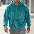 thumbnail image 2 of Frnrwgo Men's Hoodie Double-Sided Fleece Loose Fit Winter Casual Pullover with Kangaroo Pocket, 2 of 9