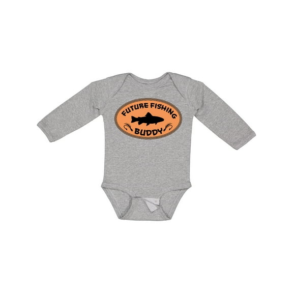 Inktastic Future Fishing Buddy Boys or Girls Long Sleeve Baby Bodysuit