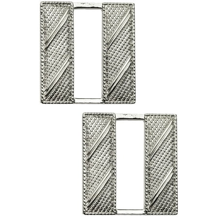 Tactical 365 Operation First Response Pair of Captains Rank Insignia Pins for Police or Military - Corrugated Nickel, Large