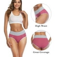 thumbnail image 3 of wirarpa Women's Cotton Underwear High Waist Briefs Panties 4 Pack Sizes 5-10, 3 of 6
