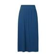 thumbnail image 4 of OSOLU Solid Color Women Full Length Skirt A-Line Umbrella Skirt Mid-Length Skirt Cute Skirts, 4 of 6