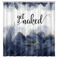 thumbnail image 3 of Get Naked Navy Blue Shower Curtain, Golden Navy Blue Marble Texture Shower Curtain Sets, Abstract Watercolor Modern Bathroom Curtain with Hooks Waterproof Fabric Decor, 54X70IN, 3 of 3