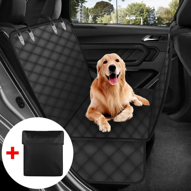 Pet Back Seat Car Cover Hammock W Dog Belt Com - Backseat Car Covers For Pets