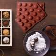 thumbnail image 4 of 15-Cavity Semi Sphere Silicone Mold 2pc Cocoa Chocolate Bombs Molds for Chocolate, Truffles, Candy, Cake, Jelly, Mousse Making, 4 of 6