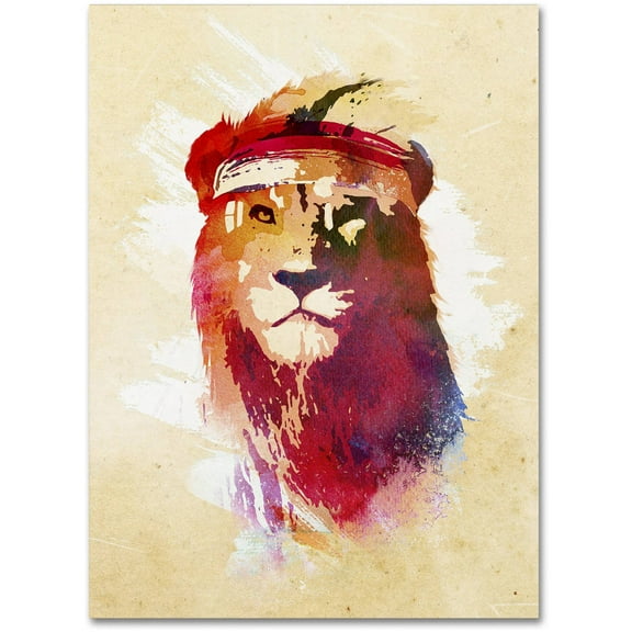 Trademark Fine Art 'Gym Lion' Canvas Art by Robert Farkas
