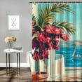 thumbnail image 2 of BCIIG Potted Plant Ocean Washable Shower Curtain with Hooks, 100% Polyester Chic Modern Bathroom Decor 60"x72, 2 of 7