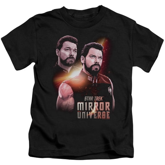 Star Trek Mirror Riker Youth 18/1 T-Shirt Black