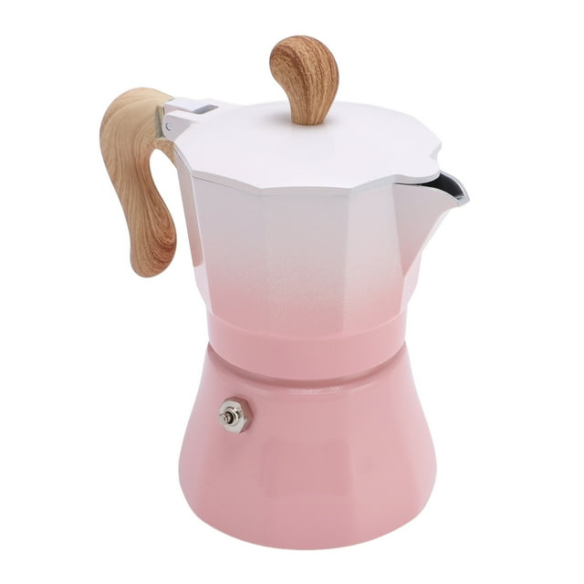 Classic Stovetop Espressos and Coffee Maker, 150ml Pot for Italian and Cuban Cafe Brewing Greca Coffee Maker Cafeteras, Single Valve Aluminum Coffee Machine for Lovers Beginners