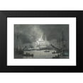 thumbnail image 2 of George Jones 14x11 Black Modern Framed Museum Art Print Titled - Fire on the Thames (ca. 1808), 2 of 5