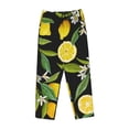 thumbnail image 4 of Xecao Lemon Fruits Flowers Leaves Women's Straight Lounge Pajama Pants: The Epitome of Relaxed Sleepwear, 4 of 9