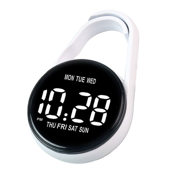 LED Electronic Clock LED Display Touch Control Pocket Watch with Clip Operated for Backpacks and Belts
