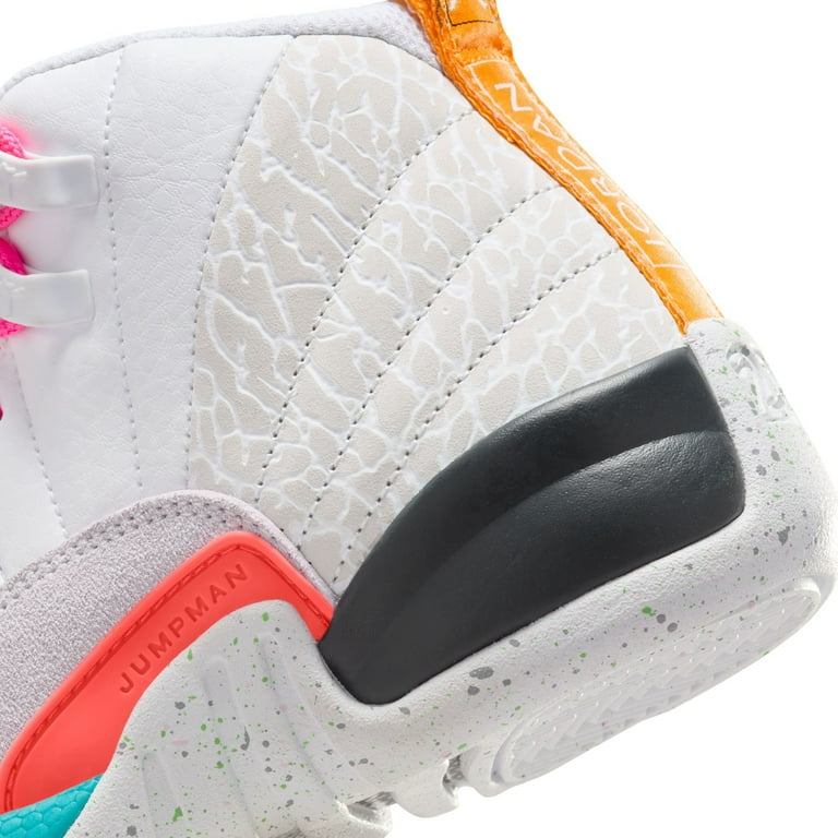 Big Kid s Jordan 12 Retro White Vapor Green Photon Dust 153265 130 4.5 Walmart