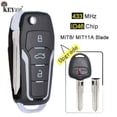 thumbnail image 2 of KEYECU 433MHz ID46 Upgraded Flip 2 Button Remote Key Fob for Mitsubishi Pajero, Lancer & Outlander Left/ MIT11R Right Blade, 2 of 5