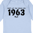 thumbnail image 4 of Inktastic Don't Let the Dream Die 1963 MLK Boys or Girls Long Sleeve Baby Bodysuit, 4 of 5