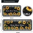 thumbnail image 5 of Sunflower Kitchen Rugs, Sunflower Decor for Kitchen, Black and White Buffalo Plaid Sunflower Kitchen Mat, Sunflower Kitchen Decor and Accessories, Kitchen Sink Mat, Kitchen Anti-Fatigue Mat Set of 2, 5 of 6