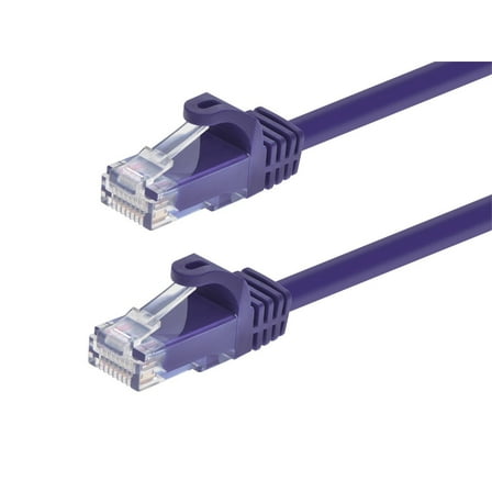 Monoprice FLEXboot Series - Patch cable - RJ-45 (M) to RJ-45 (M) - 7 ft - UTP - CAT 5e - booted, snagless, stranded - purple