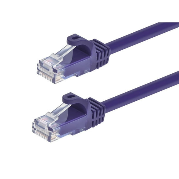 Monoprice FLEXboot Series - Patch cable - RJ-45 (M) to RJ-45 (M) - 7 ft - UTP - CAT 5e - booted, snagless, stranded - purple