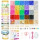 thumbnail image 1 of Dowsabel Kit De Fabricación De Pulseras Con Cuentas De Arcilla Para Principiantes, 5000 Piezas Heishi, Cuentas Planas De Arcilla Polimérica Preppy Con Dijes, Kit Para Hacer Joyas, Manualidades Y Regal, 1 of 6