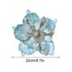 thumbnail image 2 of Flores artificiales navideñas Harliver, flor de Pascua con purpurina de 22 cm, con pinzas, adornos para árbol de Navidad, ideal para bodas, fiestas y coronas (azul), 2 of 4