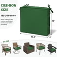 thumbnail image 5 of Kimunuk Outdoor Chair Cushions set of 2, 18.5" x 16" Zipped Waterproof Outdoor Seat Cushions Couch Pads with Ties for Patio Furniture, Green, 5 of 6