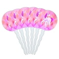 thumbnail image 1 of Geometric Unicorn Pink Fantasy Cupcake Picks Toppers - Set of 6, 1 of 1
