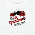 thumbnail image 4 of Inktastic My Grandma Loves Me with Cute Ladybugs Girls Baby Dress, 4 of 5