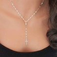thumbnail image 2 of Femmes Vintage Croix Pendentif Chaîne Clavicule Collier Bijoux Réglable Cadeau, 2 of 5