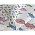 thumbnail image 4 of Ambesonne Umbrella Quilted Bedspread Set 3 Pcs, Cartoon Colorful, King Size, Multicolor, 4 of 5