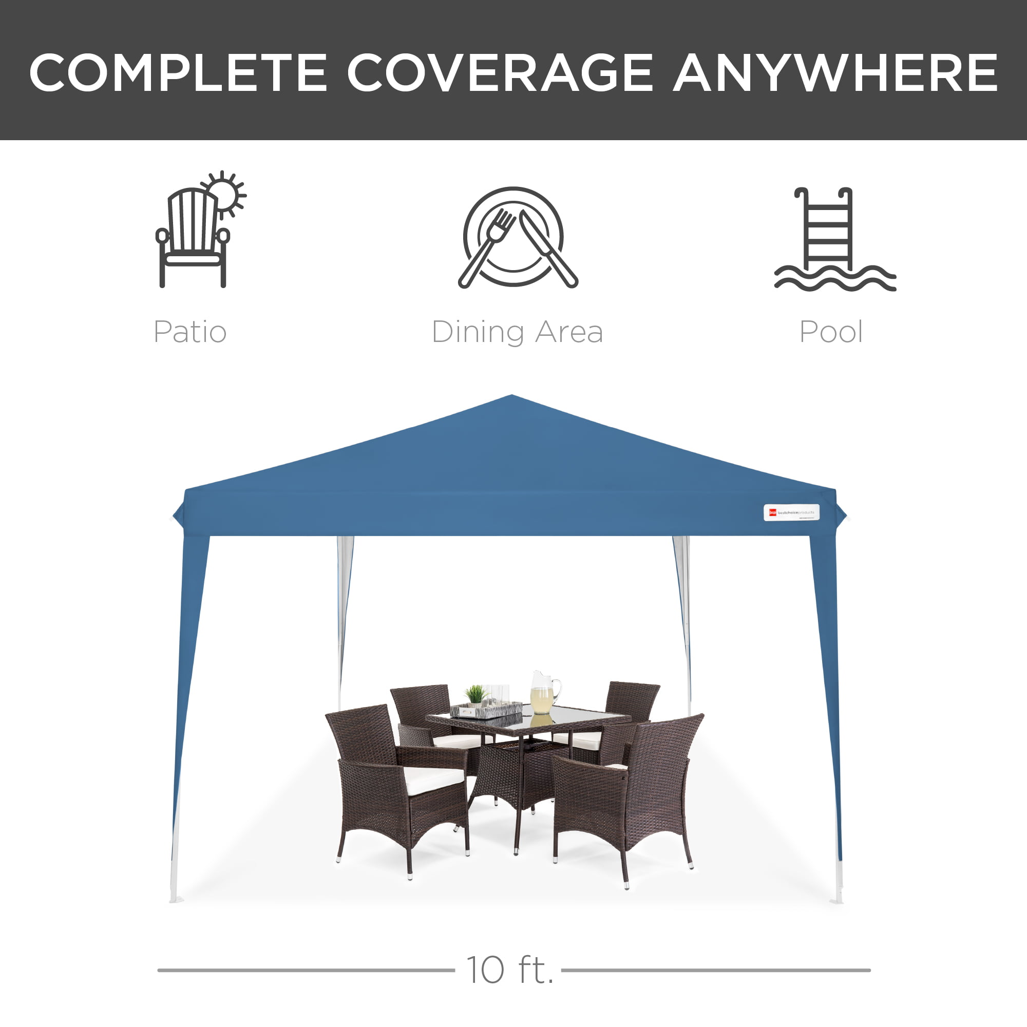 10x10 Outdoor Commercial Instant Gazebo Tent with 4 Removable Sidewalls Saemoza Pop Up Canopy Tent Red Height Adjustable Portable Beach Canopy with Carry Bag 