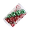 thumbnail image 2 of Inteprter Adornos navideños vibrantes Bolas Decoraciones festivas Adornos de bolas navideñas brillantes Kits de decoración para fiestas Rojo Verde Blanco, 2 of 6