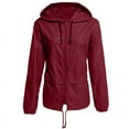 thumbnail image 3 of Women's Waterproof Raincoat Lightweight Rain Jacket Hooded Windbreaker With Pockets Women Waterproof Rain Jacket for Outdoor, 3 of 5