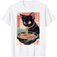 thumbnail image 1 of Cat Ramen Noodle Japanese Anime Manga Ramen Kawaii Cat Camiseta, Blanco, XX-Large, 1 of 2