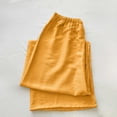 thumbnail image 3 of Lenpel Pajama Pants for Women Lightweight Casual Straight Leg Palazzo Sleep Trousers Flowy Comfy Loose Fit Lounge Pants, 3 of 4
