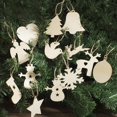 thumbnail image 2 of Farfi 10 Uds. Colgantes de Navidad sin pintar patrón de copo de nieve regalo de vacaciones de madera adornos festivos suministros para fiestas, 2 of 5