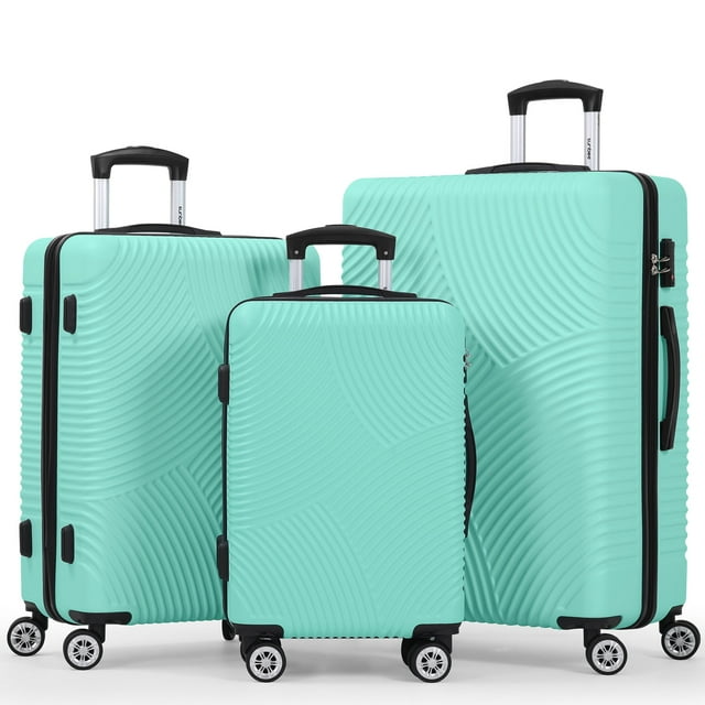 Sunbee Ensembles de Bagages 3 Pcs, Bagages à Coque Rigide, Ensemble de Bagages Rigides, Valises Légères avec Roues Pivotantes, Cadenas TSA