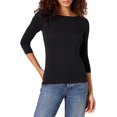 thumbnail image 1 of walmart Essentials Womens 3/4 Sleeve Boatneck T-Shirt, 1 of 8