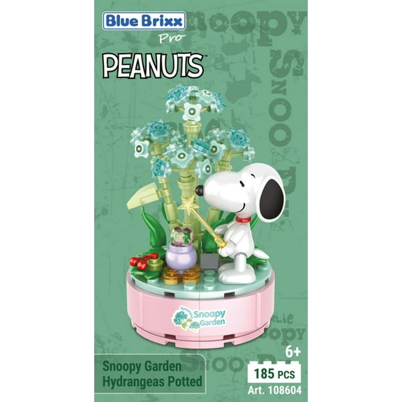 Bluebrixx Snoopy Garden Hydrangea Potted Set 108604
